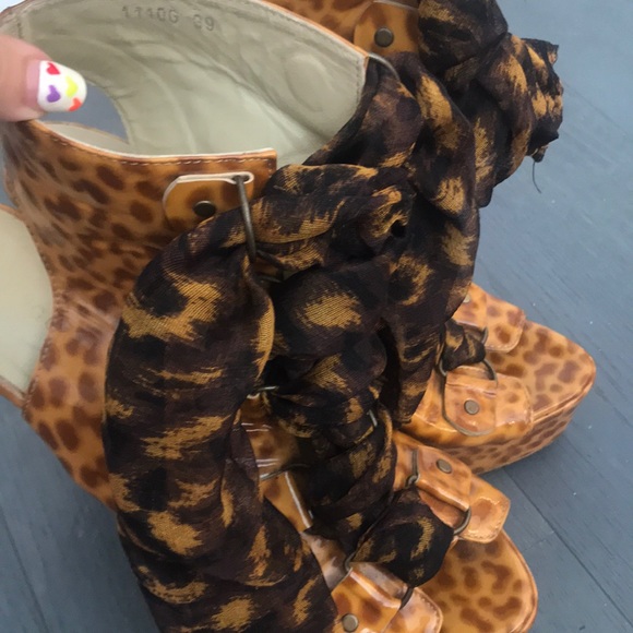 Opening Ceremony wedge shoes with scarf tie - Picture 4 of 5